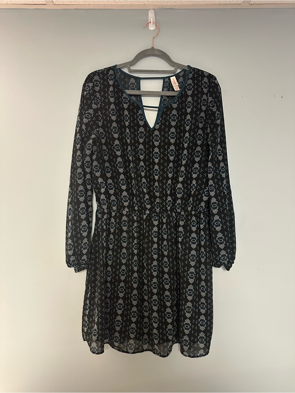 Xhilaration Long Sleeve Boho Mini Dress